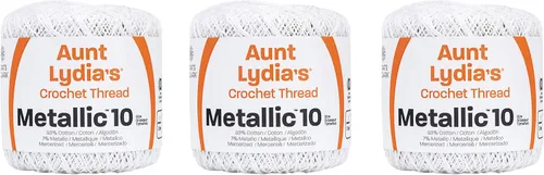 Miniatura 7 de Aunt Lydia Classic Crochet - 3 unidades de 350y/1,049.9 ft - Natural