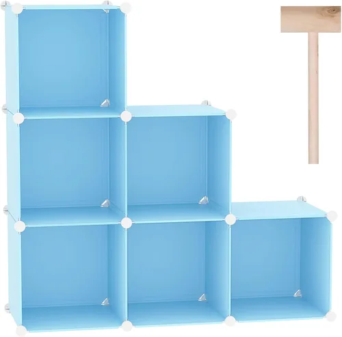 Miniatura 15 de C&Ahome - Organizador de clóset de almacenamiento para que lo montes tú mismo, Plástico, Negro