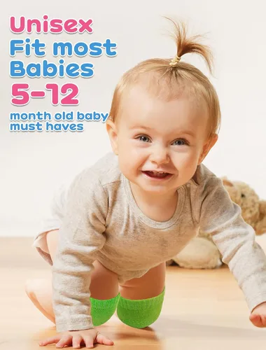 Miniatura 11 de BOSONER Rodilleras antideslizantes para bebés, rodilleras unisex para bebés y niños pequeños, 5 pares