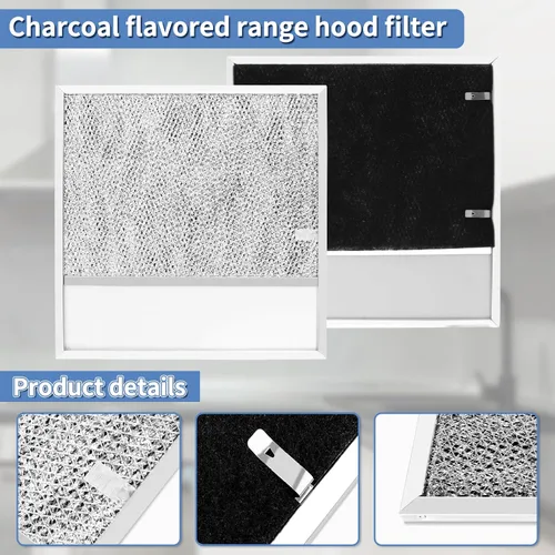 Miniatura 5 de Filtro de campana extractora BP57 para filtro de grasa de cocina Broan-NuTone 43000, filtro de aluminio con lente de 11 3/8 pulgadas x 11 3/4
