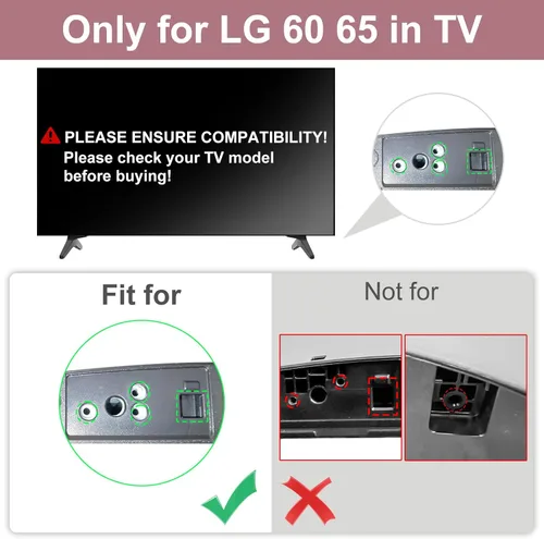 Miniatura 3 de Soporte para patas de TV LG, patas de soporte de TV para LG TV Stand 60UM/65UM/60UN/65UN 65UM6900 65UM6950 65UM7100 65UM7300 65UN7300 65UN6950