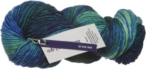 Miniatura 2 de Malabrigo Mecha 882 - Azul Fresco: Hilo Superwash de una sola capa, 100% lana merino, peso voluminoso, 130 yardas (390.4 ft), 3.53 oz