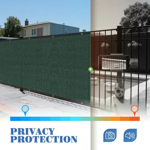 Miniatura 5 de ECOOPTS 4'x12' Pantalla de valla de privacidad con ojales de cobre, apta para vallas comerciales y jardines residenciales al aire libre, bloquea