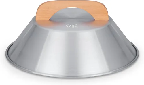 Miniatura 2 de Craft Wok Tapa de cúpula para woks de 14 pulgadas con forma de cúpula tradicional con mango de madera para woks de 14 pulgadas, utensilios de cocina