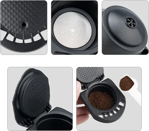 Miniatura 5 de i Cafilas Adaptador de café reutilizable para Dolce Gusto, convertidor recargable compatible con Piccolo XS/Genio S, bricolaje tu café en polvo 1