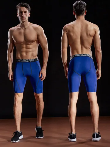 Miniatura 5 de NELEUS Paquete de 3 pantalones cortos de compresión para hombre