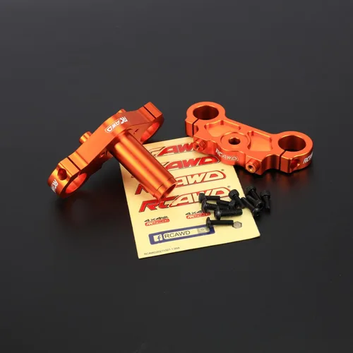 Miniatura 5 de RCAWD Juego de abrazadera triple de aluminio para piezas de actualización Promoto-MX LOS364006 (Naranja)