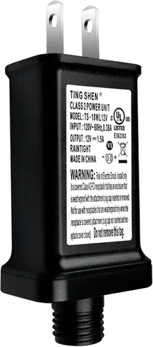 Miniatura 8 de Fuente de alimentación LED de 12 V 1A TS-12W12V Reemplazo de transformador inflable Clase 2 Unidad de alimentación de enchufe de EE. UU.