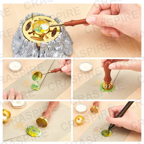 Miniatura 5 de CRASPIRE Sello de Cera Thank You Solo Cabeza Sin Mango 25mm Palabras de Bendición Cabeza de Sello de Latón Extraíble para Boda Regalo Creativo