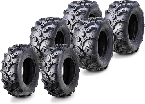 Miniatura 10 de WANDA Juego de 4 neumáticos Premium ATV/UTV 25x8-12 25x8x12 delanteros y traseros Super Lug Mud