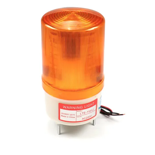 Bettomshin Bombilla de advertencia estroboscópica de 90 dB, 220 V CC 1 W, torre de señal industrial con zumbador, lámpara indicadora de alarma para