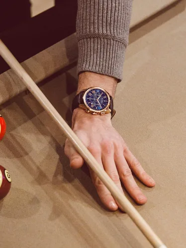 Miniatura 6 de Bulova Reloj cronógrafo de cuarzo para hombre con correa de cuero 97B170, Reloj de cuarzo, cronógrafo