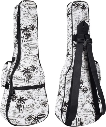 Miniatura 17 de CLOUDMUSIC Estuche para ukelele Bolsa de concierto Mochila acolchada para soprano 21 pulgadas (Soprano, Negro)