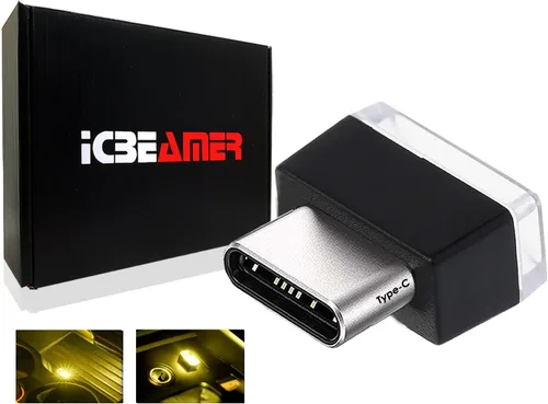 Miniatura 24 de ICBEAMER Smart USB 1-Paquete (Azul) Luz de Noche LED Automática Plug-in Miniatura para Coche, Van, Pickup, Camión, Interior, Maletero, Iluminación