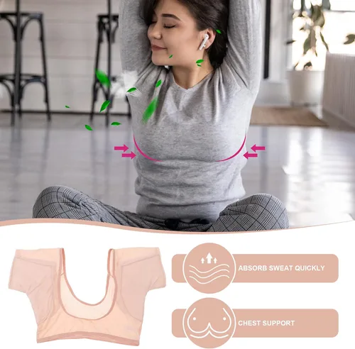 Miniatura 9 de Ropa interior transpirable que absorbe el sudor, chaleco transpirable para el sudor, chaleco de sudor para las axilas, chaleco lavable, ropa
