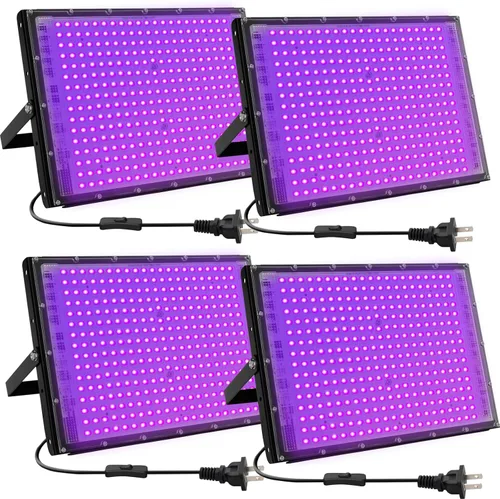 Miniatura 9 de 50W luces negras LED para fiesta brillante, IP65 impermeable luz negra UV reflector 395nm foco de luz negra púrpura lámpara de luz UV fluorescente
