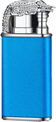 Miniatura 9 de Encendedor mágico de cocodrilo de doble llama, encendedor de doble arco recargable, encendedor de arco para exteriores, impermeable, resistente al