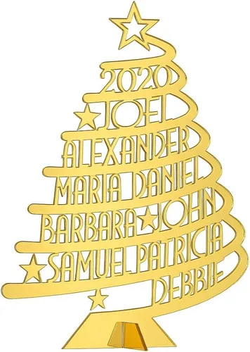 Árboles de Navidad personalizados con nombres de familia personalizados, decoración de Navidad 2025, regalo para la familia, decoración del hogar,