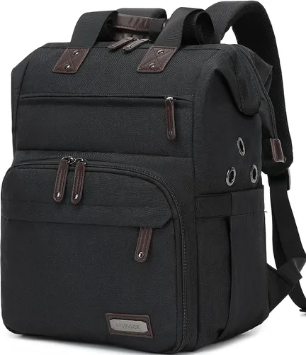 Mochila de Ganchillo, Mochila de Bolsa de Tejer Organizador de Almacenamiento de Hilo Bolsa de Ganchillo de Viaje con Puerto de Carga USB, Bolsa