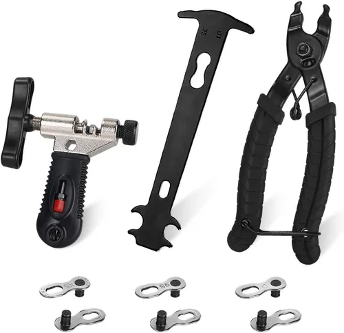 WOTOW Kit de herramientas de reparación de cadena de bicicleta, alicates maestros de eslabones para bicicleta, removedor de alicates y rompedor de