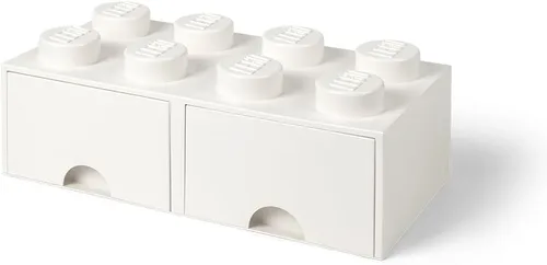 Miniatura 16 de LEGO - Cajón de ladrillos, 8 perillas, 2 cajones, caja de almacenamiento apilable, color verde menta aguamarina Verde oscuro