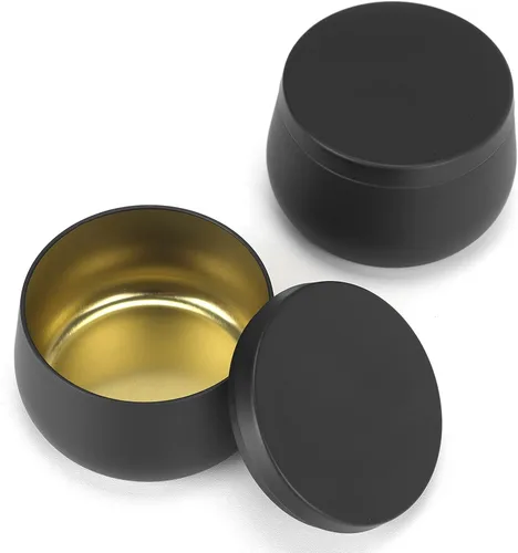 Miniatura 9 de Latas de velas de 8 onzas con tapas, tarros de velas negras, latas de velas a granel para hacer velas, tarros de fabricación de velas