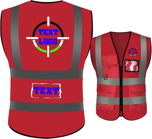 Miniatura 19 de Chaleco de seguridad reflectante personalizado de alta visibilidad chaleco de seguridad para hombres y mujeres, ropa de trabajo de construcción