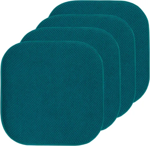Miniatura 15 de Sweet Home Collection Cojines de espuma viscoelástica para silla, antideslizantes, diseño de panal de abeja, 16 x 16 pulgadas, paquete de 2