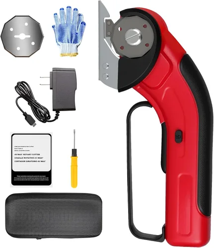 Miniatura 8 de ZFULVO Tijeras Eléctricas Inalámbricas Recargables con 2 Cuchillas y Bolsa de Almacenamiento, Potente Cortador Giratorio de Cajas de Cartón 3.7V