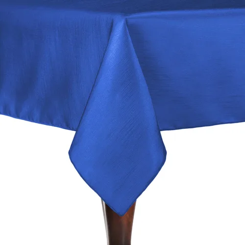 Miniatura 33 de Ultimate Textile -Paquete de 2 - Mantel rectangular reversible Shantung Satin - Majestic - Mantel rectangular de 60 x 90 pulgadas, color azul