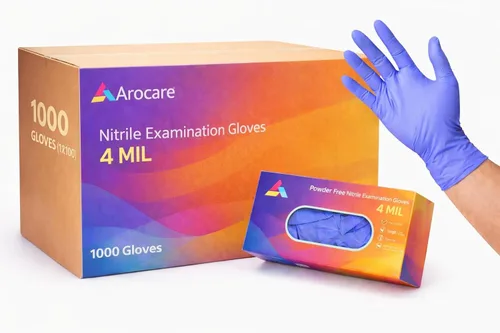 Miniatura 3 de AroCare Examination Nitrile Gloves, Disposable, Powder-Free, Latex-Free, Multi-Purpose Protective Gloves for Medical