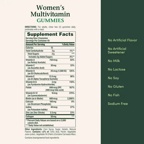 Miniatura 6 de Nature's Bounty Gomitas multivitamínicas para mujeres, suplementos vitamínicos para adultos, salud general, apoya la salud inmunológica y ósea