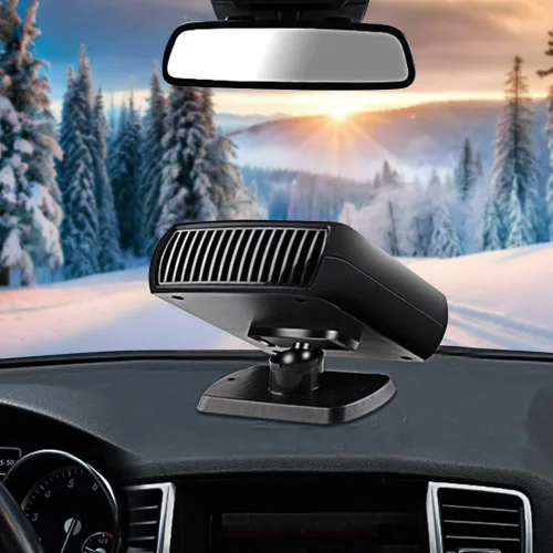 Miniatura 6 de MASO Calentador de coche portátil 2 en 1 de 12 V, descongelador de coche de calentamiento rápido, ventilador de refrigeración de coche caliente