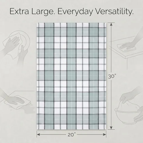 Miniatura 126 de Urban Villa Toallas de cocina 100% algodón para cocina (juego de 6) 20"x30" toallas de cocina altamente absorbentes, juego de ropa de cocina
