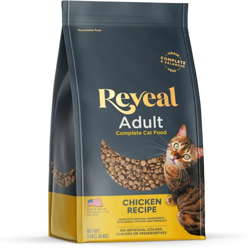 Miniatura 10 de Reveal Alimento seco natural para gatos, alto en proteínas, sin granos, con vitaminas y minerales añadidos, nutrición completa y equilibrada