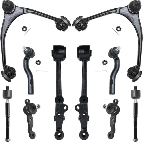 Miniatura 29 de Detroit Axle - Kit de suspensión frontal de 10 piezas para Jeep 2002-2004 Liberty, 2 brazos de control superiores con rótula 2 rótulas inferiores, 4