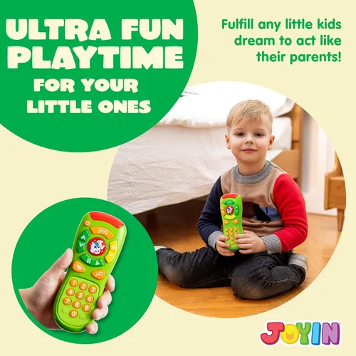 Miniatura 2 de JOYIN Teléfono de juguete para bebé, control remoto y teléfono inteligente con música, divertidos juguetes musicales de aprendizaje para bebés