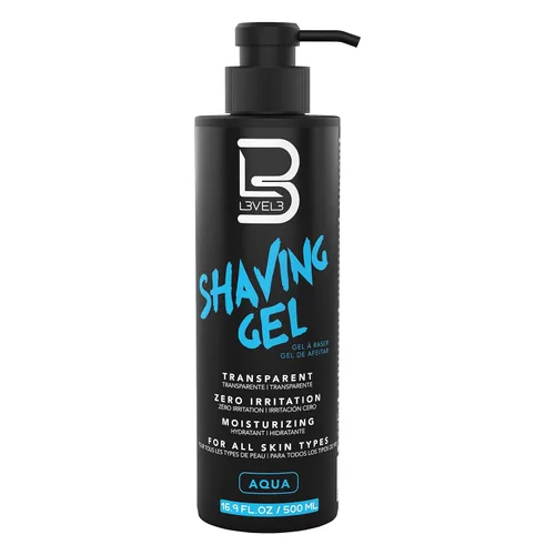 L3 Gel de Afeitado - Gel de Afeitado para Navaja Recta - Sin Irritación - Olor Refrescante - No se Necesita Toalla Caliente - Gel de Afeitado Nivel