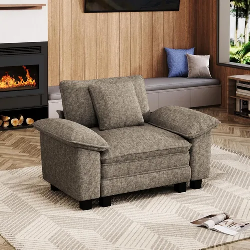 Miniatura 13 de MIXPATIO Juego de sofá modular Cloud en forma de U, asiento profundo de 3 piezas, sofá modular de 6 plazas y brazos extraíbles, felpilla de felpa
