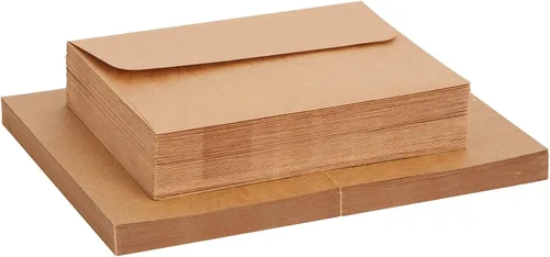 Miniatura 9 de Best Paper Greetings Papel kraft marrón A7 en blanco y sobres para hacer tarjetas, 5 x 7 pulgadas y 5.25 x 7.25 pulgadas, paquete de 50