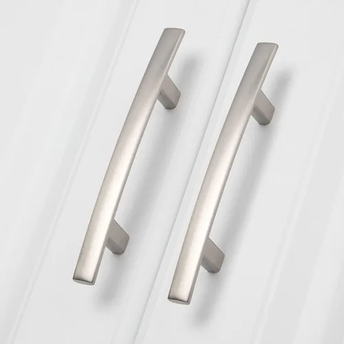 Miniatura 29 de homdiy Paquete de 10 manijas de gabinete de latón antiguo con agujero central de 3 pulgadas, aleación de zinc resistente, tiradores de cajón de arco