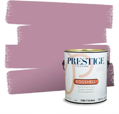 Miniatura 646 de Prestige Paints Pintura exterior e imprimación en uno, 1 galón, plano, coincidencia comparable de Valspar* Amber Rose*