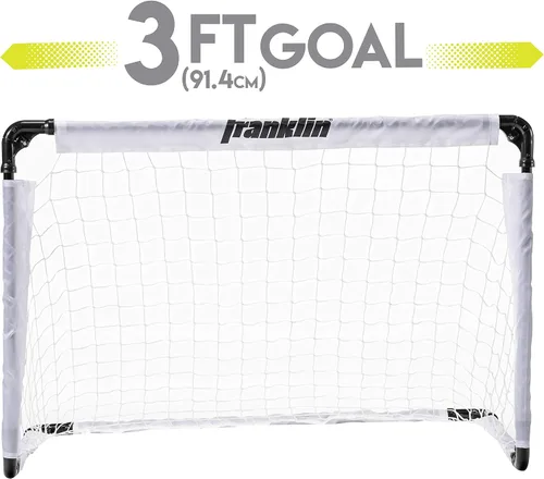 Miniatura 2 de Franklin Sports Mini portería de fútbol para niños, red plegable para patio trasero para niños y niños pequeños, portería de acero portátil