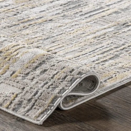 Miniatura 6 de nuLOOM Emersyn - Alfombra abstracta con textura contemporánea, 5 x 8, color dorado