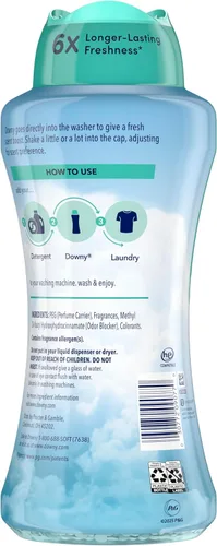 Miniatura 10 de Downy - Perlas potenciadoras de aroma de lavandería en la lavadora, aroma Cool Cotton, 24 oz, perlas de aroma para la ropa, frescura duradera