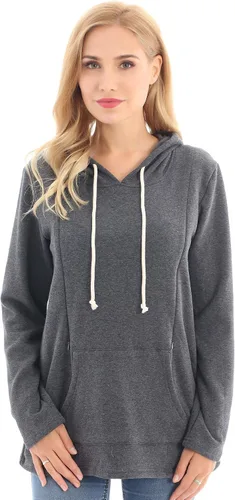 Miniatura 7 de Bearsland - Sudadera de lactancia y maternidad para mujer, con bolsillos y capucha