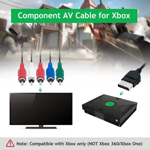 Miniatura 3 de Mcbazel HDTV de alta definición componente de TV compuesto AV Audio Video Cable para Classic Original Xbox sólo