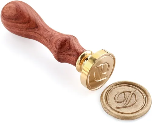 Miniatura 9 de VOOSEYHOME - Sello de cera, letra inicial escrita a mano con mango de palisandro, decoración en invitaciones, sobres de correo, tarjetas, libros