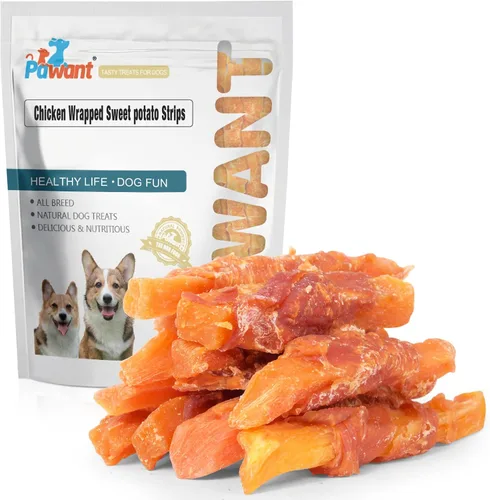 Miniatura 2 de Dog Treats - Golosinas para perros de batata envueltas en pollo, aperitivos de entrenamiento para cachorros, golosinas sin cuero crudo, 1