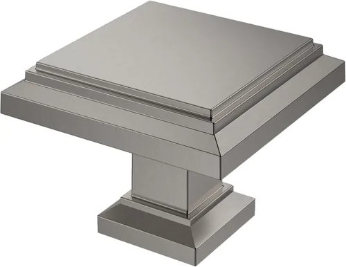 Miniatura 14 de Alzassbg - Paquete de 10 tiradores de gabinete de níquel negro cepillado de 3 pulgadas (76mm) con agujero central, manijas de gabinete de cocina
